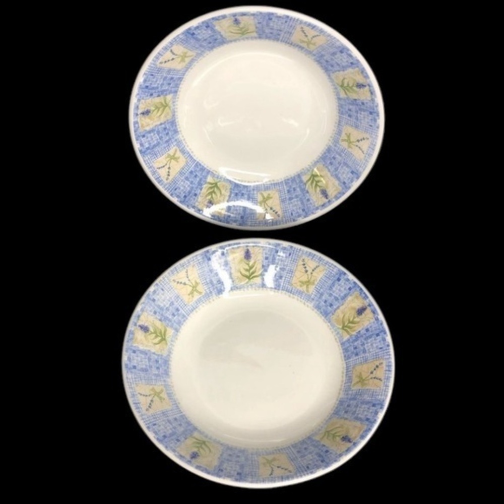 2 Pier 1 Angleterre Hydrangea England 7 7/8” Pasta Bowls lightly used